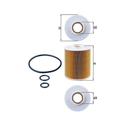 &Ouml;lfilter Mahle OX 163/4D f&uuml;r Gmc Honda Isuzu Opel Vauxhall General Motors