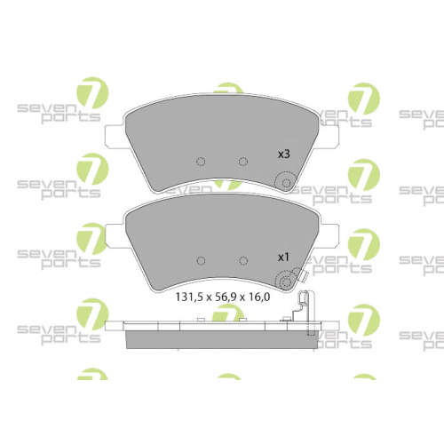 Bremsbelagsatz Scheibenbremse 7 Seven Parts SVP23520 f&uuml;r Fiat Suzuki