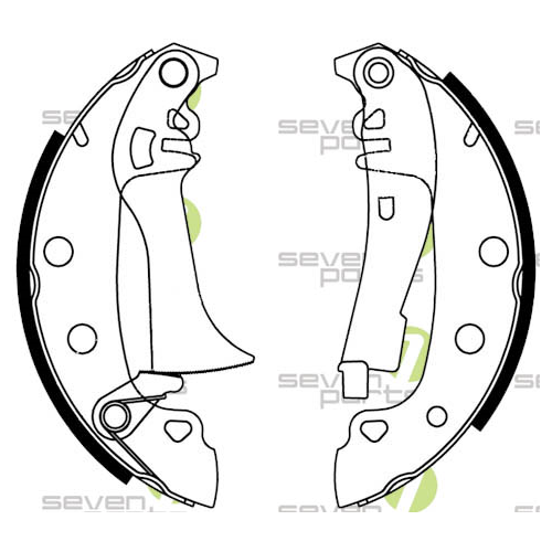Bremsbackensatz 7 Seven Parts SVG10263 f&uuml;r Hinterachse