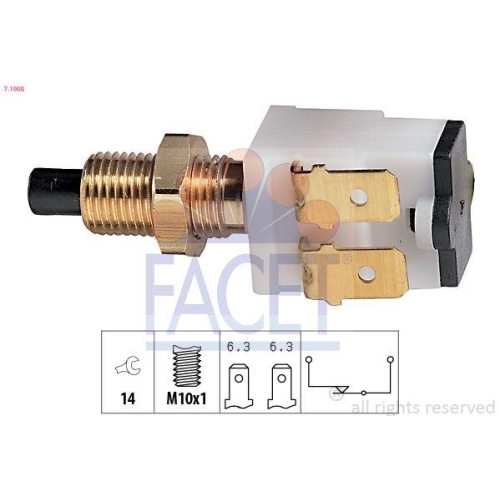 Bremslichtschalter Facet 7.1008 Made In Italy - Oe Equivalent für Chrysler