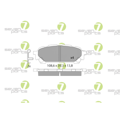 Bremsbelagsatz Scheibenbremse 7 Seven Parts SVP23560 f&uuml;r Subaru 1. Hinterachse