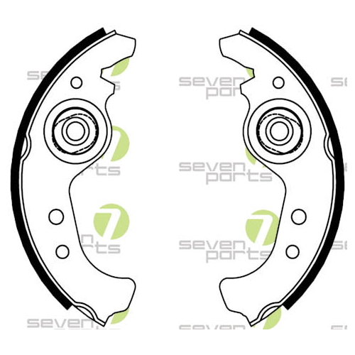 Bremsbackensatz 7 Seven Parts SVG10264 f&uuml;r Hinterachse