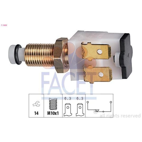 Bremslichtschalter Facet 7.1009 Made In Italy - Oe Equivalent f&uuml;r Citro&euml;n Talbot