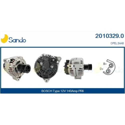 Generator Sando 2010329.0 f&uuml;r Opel Saab Scania