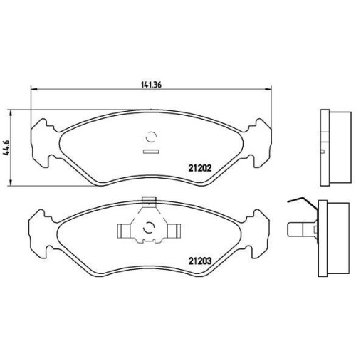 Bremsbelagsatz Scheibenbremse Brembo P24028 Prime Line f&uuml;r Ford Vorderachse