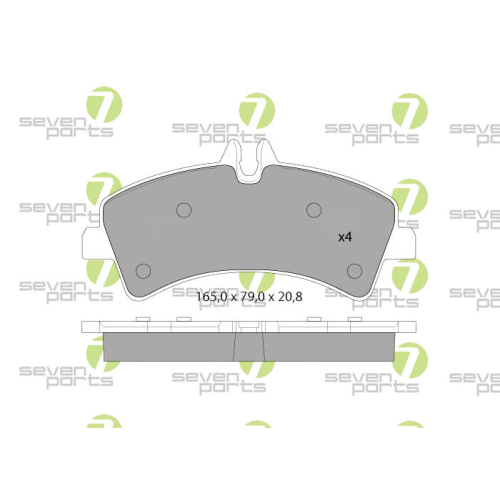 Bremsbelagsatz Scheibenbremse 7 Seven Parts SVP23570 f&uuml;r Audi Mercedes Benz Seat