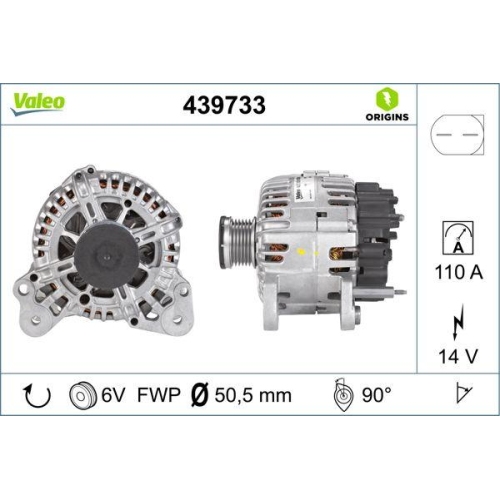 Alternator Valeo 439733 Valeo Origins New Oe Technology for Audi Seat Skoda VW