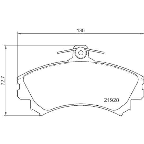 Bremsbelagsatz Scheibenbremse Hella 8DB 355 006-701 f&uuml;r Mitsubishi Smart