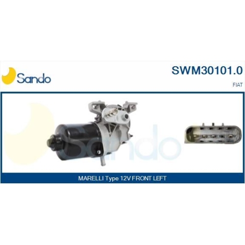 Wischermotor Sando SWM30101.0 für Fiat Vorne
