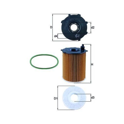 Ölfilter Mahle OX 171/2D1 für Citroën Opel Peugeot Toyota Vauxhall DS