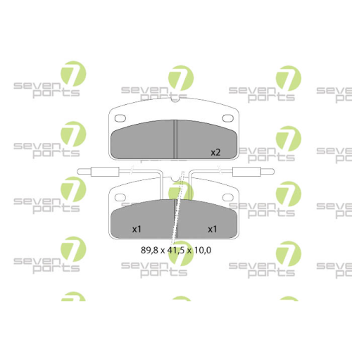 Bremsbelagsatz Scheibenbremse 7 Seven Parts SVP23640 f&uuml;r 1. Vorderachse