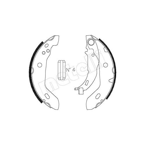 Bremsbackensatz Metelli 53-0235 f&uuml;r Mercedes Benz Mercedes Benz Mercedes Benz