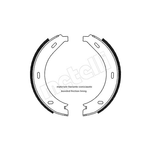 Bremsbackensatz Feststellbremse Metelli 53-0236 f&uuml;r Mercedes Benz Mercedes Benz