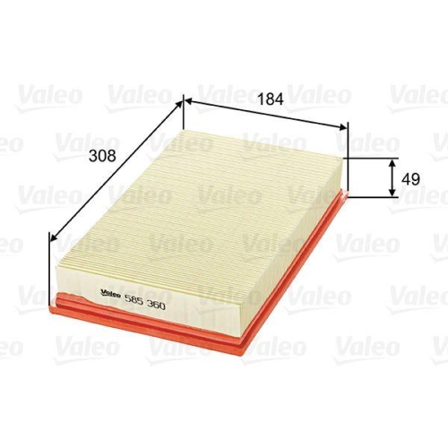 Luftfilter Valeo 585360 für Jaguar