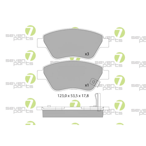 Bremsbelagsatz Scheibenbremse 7 Seven Parts SVP23660 für Citroën Fiat Opel