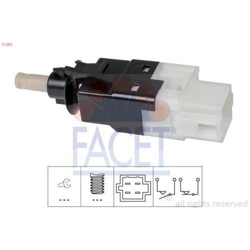 Bremslichtschalter Facet 7.1252 Made In Italy - Oe Equivalent f&uuml;r Mercedes Benz