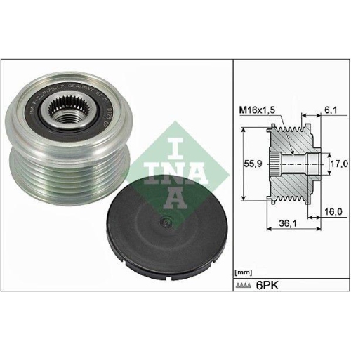 Generatorfreilauf Schaeffler Ina 535 0026 10 f&uuml;r Volvo