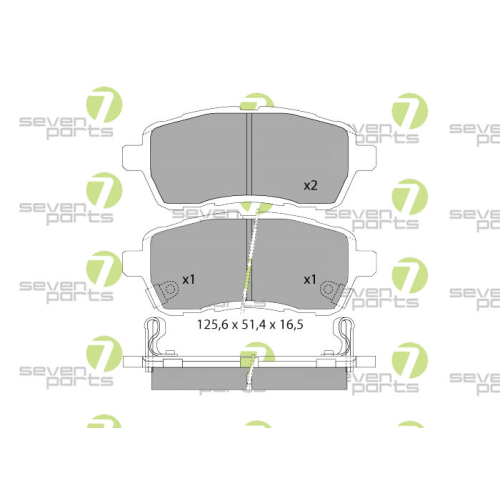 Bremsbelagsatz Scheibenbremse 7 Seven Parts SVP23690 f&uuml;r Daihatsu Ford Mazda