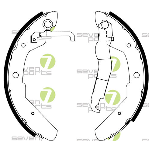 Bremsbackensatz 7 Seven Parts SVG10282 f&uuml;r Hinterachse