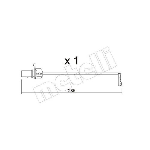 Warnkontakt Bremsbelagverschlei&szlig; Metelli SU.345 f&uuml;r Audi Vorderachse