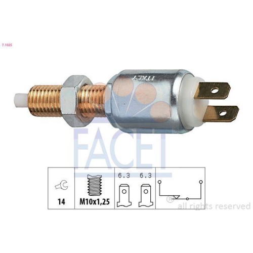 Bremslichtschalter Facet 7.1025 Made In Italy - Oe Equivalent f&uuml;r Mitsubishi