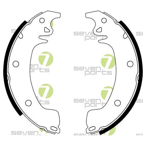 Bremsbackensatz 7 Seven Parts SVG10289 f&uuml;r Hinterachse