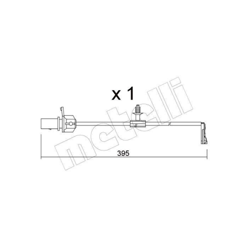 Warnkontakt Bremsbelagverschlei&szlig; Metelli SU.346 f&uuml;r Audi Hinterachse