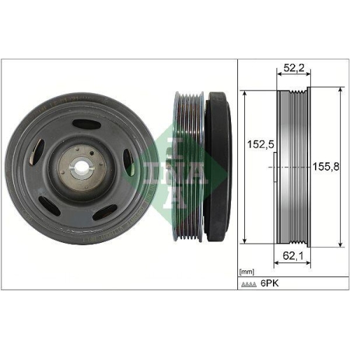 Riemenscheibe Kurbelwelle Schaeffler Ina 544 0516 10 für Nissan Renault Dacia