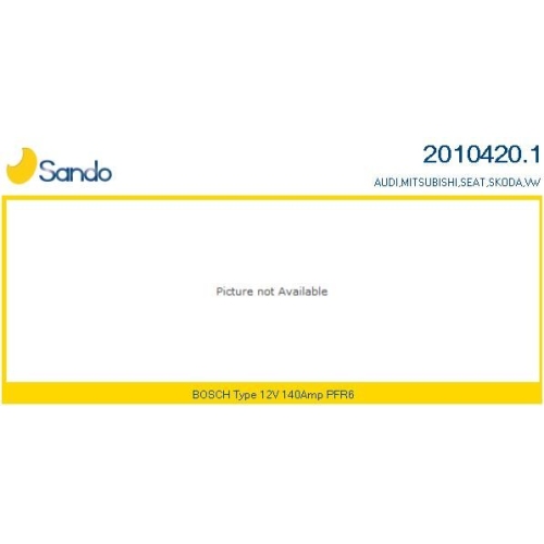 Generator Sando 2010420.1 f&uuml;r Mitsubishi Seat Skoda VW Vag