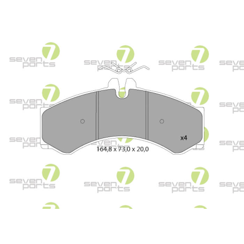 Bremsbelagsatz Scheibenbremse 7 Seven Parts SVP20061 für Audi Mercedes Benz Seat