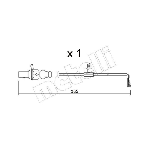 Warnkontakt Bremsbelagverschlei&szlig; Metelli SU.348 f&uuml;r Audi Hinterachse