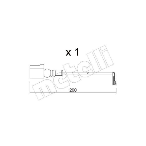 Warnkontakt Bremsbelagverschlei&szlig; Metelli SU.349 f&uuml;r Audi Vorderachse