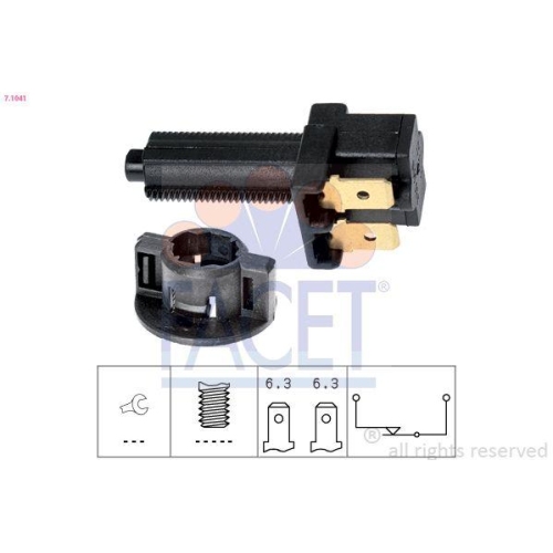 Stop Light Switch Facet 7.1041 Made In Italy - Oe Equivalent for Ford Mazda VW