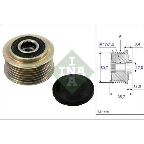 Generatorfreilauf Schaeffler Ina 535 0225 10 f&uuml;r Mazda