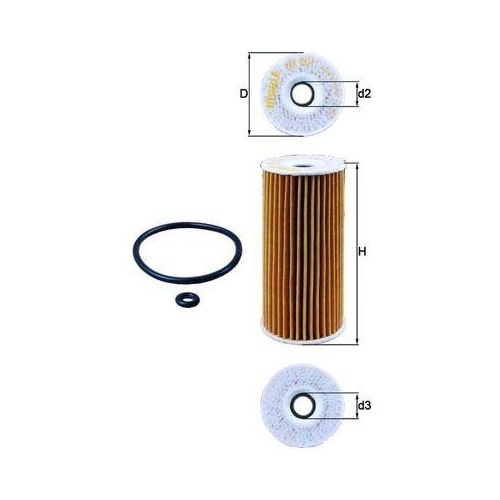 Ölfilter Mahle OX 201D für Mercedes Benz Mercedes Benz Mercedes Benz