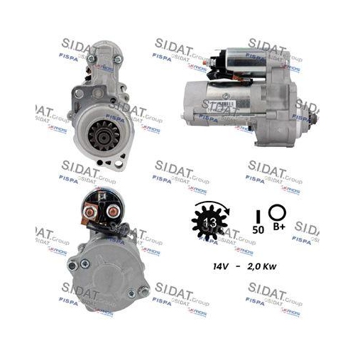 Starter Sidat S12MH0871A2 f&uuml;r Mitsubishi Nissan Volvo Same