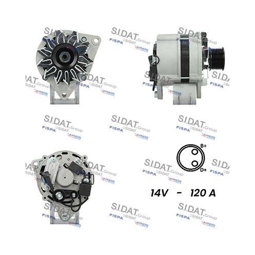 Generator Sidat A12ML0100A2 f&uuml;r Iveco Landini New Holland