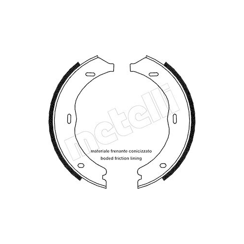 Bremsbackensatz Feststellbremse Metelli 53-0248 f&uuml;r Mercedes Benz Mercedes Benz