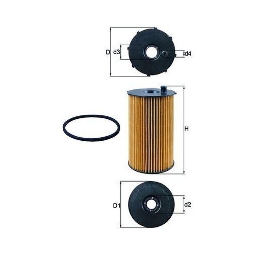 &Ouml;lfilter Mahle OX 205/2D f&uuml;r Citro&euml;n Ford Jaguar Peugeot Rover Land Rover