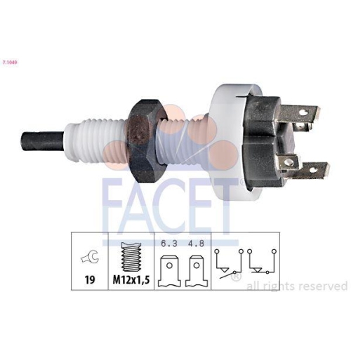 Bremslichtschalter Facet 7.1049 Made In Italy - Oe Equivalent f&uuml;r Alfa Romeo