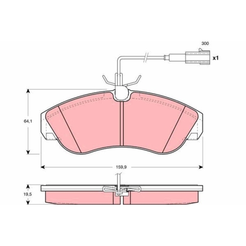 Bremsbelagsatz Scheibenbremse Trw GDB1426 f&uuml;r Citro&euml;n Fiat Peugeot Vorderachse