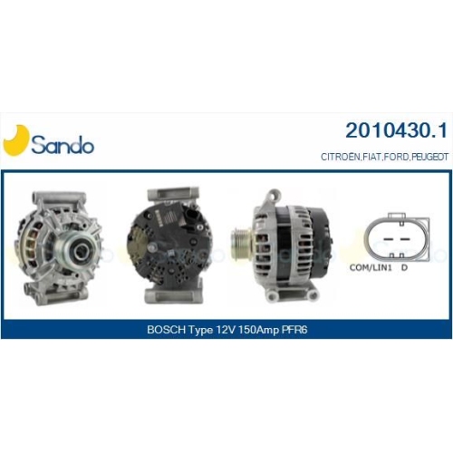 Generator Sando 2010430.1 f&uuml;r Ford Citro&euml;n/peugeot