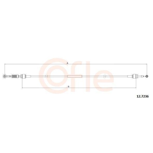Seilzug Schaltgetriebe Cofle 12.7236 f&uuml;r Fiat
