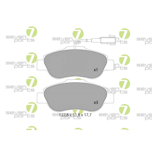Bremsbelagsatz Scheibenbremse 7 Seven Parts SVP22561 f&uuml;r Fiat Ford