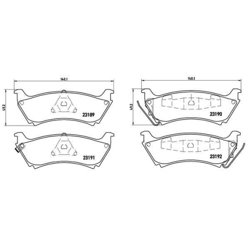 Kit Pastiglie Freno Freno A Disco Brembo P50040 Prime Line per Mercedes Benz