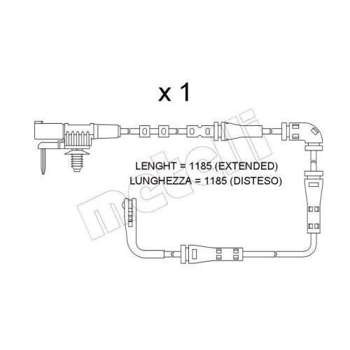 Warnkontakt Bremsbelagverschlei&szlig; Metelli SU.353 f&uuml;r Land Rover Vorderachse