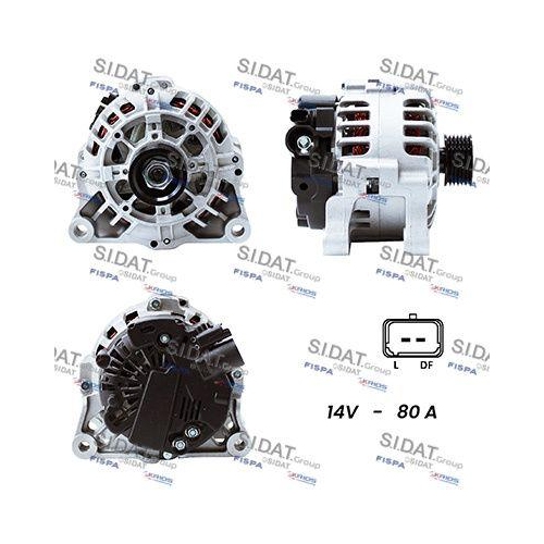 Generator Sidat A12VA0025A2 f&uuml;r Alfa Romeo Citro&euml;n Fiat Lancia Mitsubishi