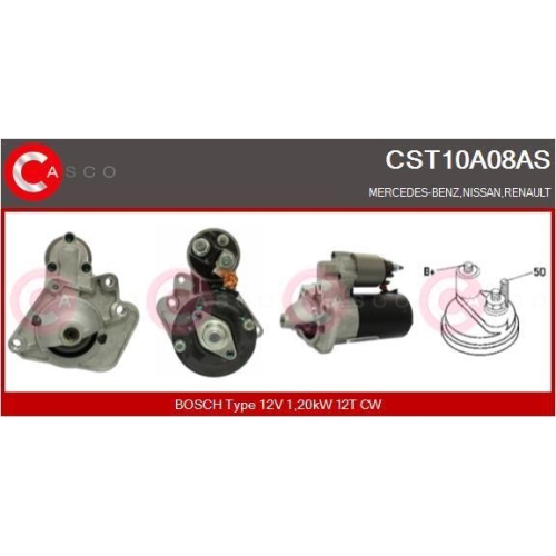 Starter Casco CST10A08AS Brand New Hq für Nissan Renault