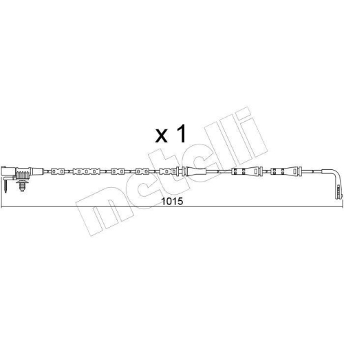 Warnkontakt Bremsbelagverschleiß Metelli SU.357 für Land Rover Hinterachse