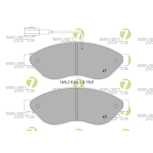 Bremsbelagsatz Scheibenbremse 7 Seven Parts SVP23820 f&uuml;r Citro&euml;n Fiat Opel